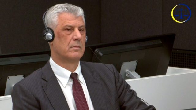 Hašim Tači pred izricanje prvostepene presude u Hagu (Foto Specijalizovana veća Kosova)